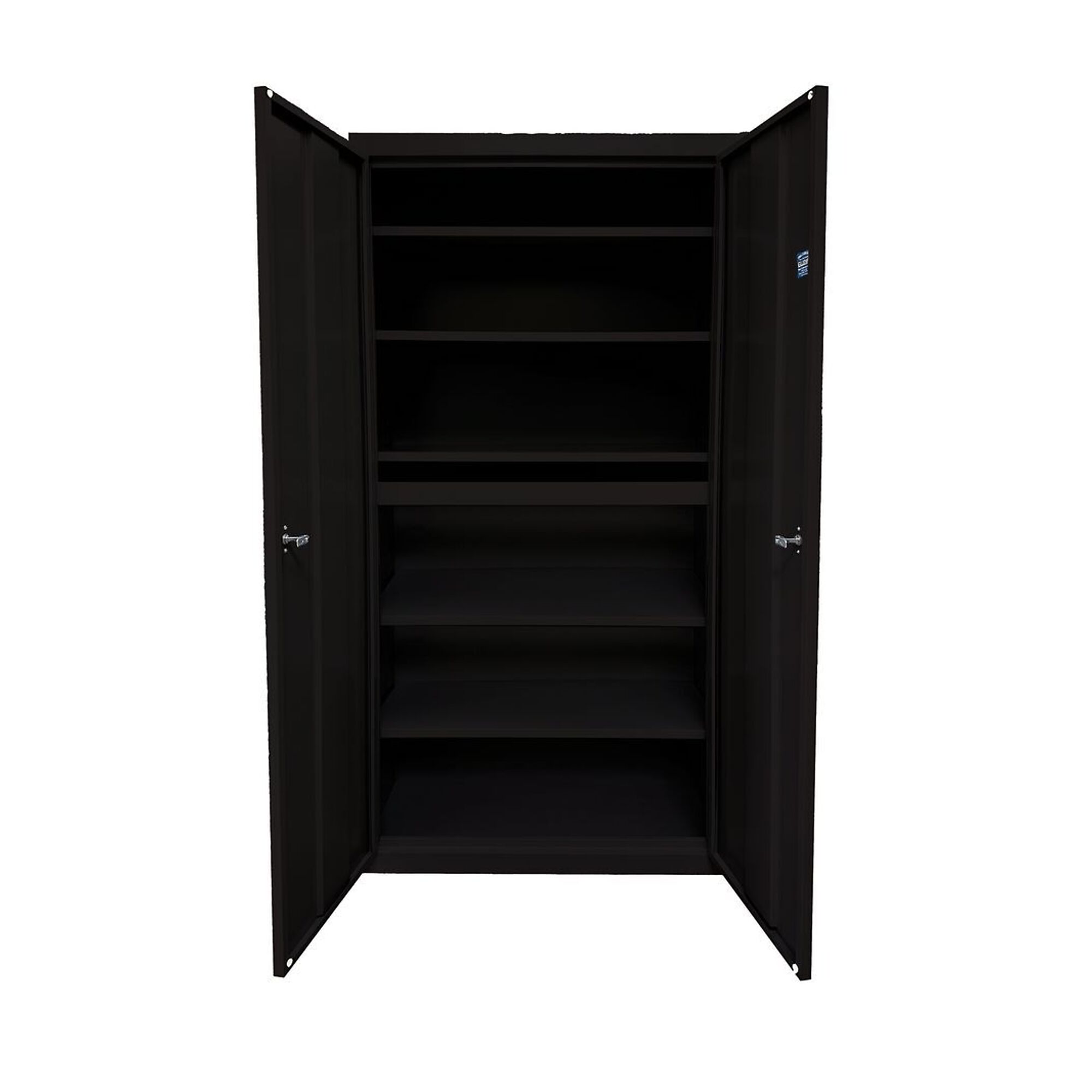 Steel Cabinets USA Storage Cabinet — 36in. x 24in. x 72in., 5 Adjustable Shelves, 160-Lb. Capacity, Black, Model# UA-362472-5-B